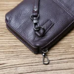 Leather LeisureMan™ Long Clutch Wallet with Genuine Cowhide 4
