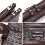 VaultCraft™ Men’s Genuine Leather Clutch Wallet – Vintage Long Zipper Purse with Card Holder & Phone Pocket 6