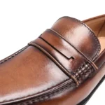 MetroTotem™ Men’s Plus-Size Genuine Leather Loafers | Slip-On Casual & Dress Shoes 4