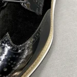 BritanniaElite™ Men’s Wingtip Brogue Oxfords | Waterproof Patent & Suede Loafers 5
