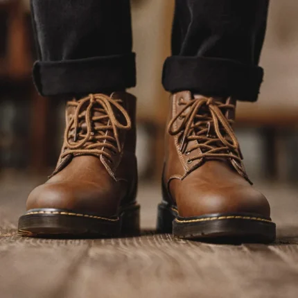 Top 7 Comfortable Winter Leather Boots for Men – ForgeWear™ Warm Ankle Work Boots 2