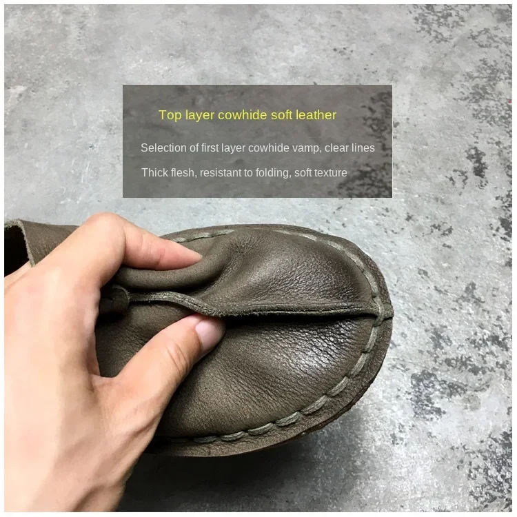 NATURALSTEP™ Men’s Handmade Cowhide Waterproof Barefoot Loafers – Retro Oxford Style 4
