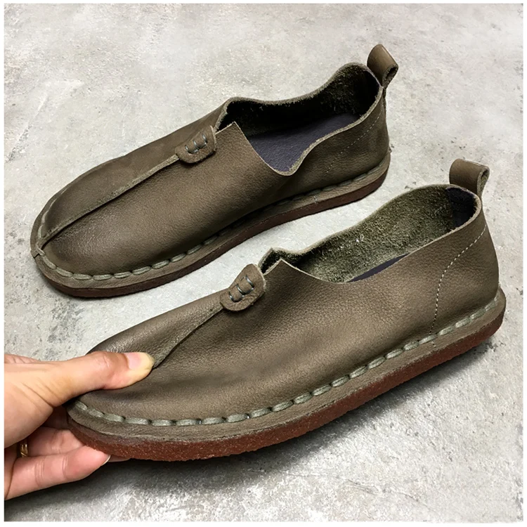 NATURALSTEP™ Men’s Handmade Cowhide Waterproof Barefoot Loafers – Retro Oxford Style 9