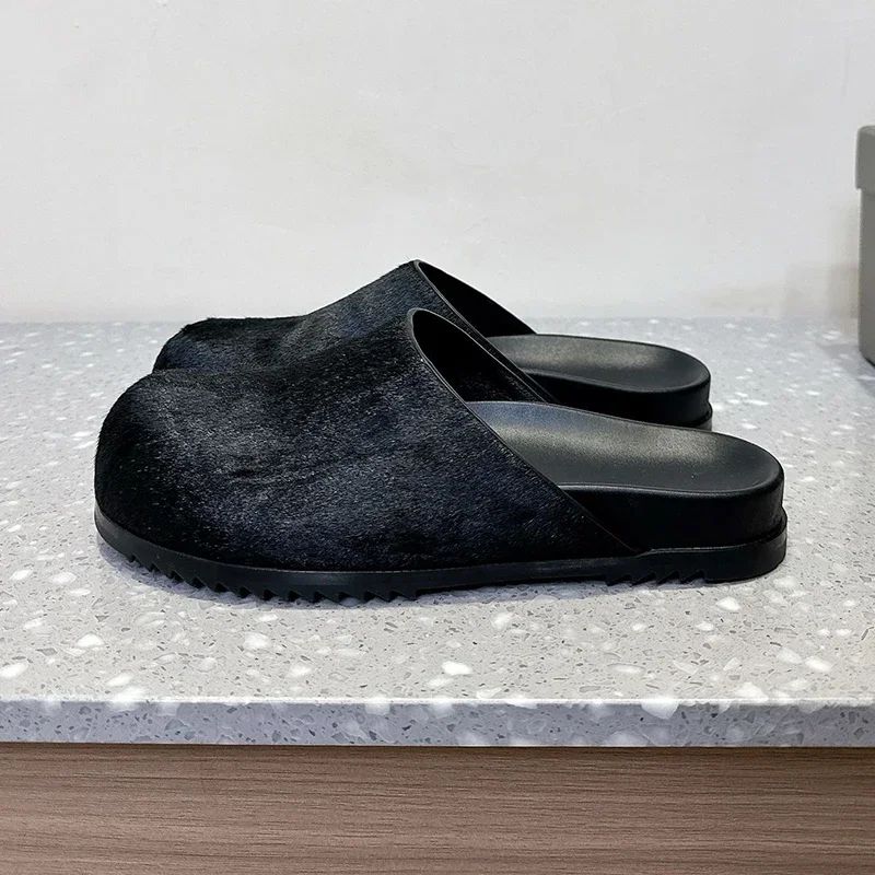 Genuine Leather Lazy Mules™ – Unisex Sheepskin-Lined Platform Slippers 5