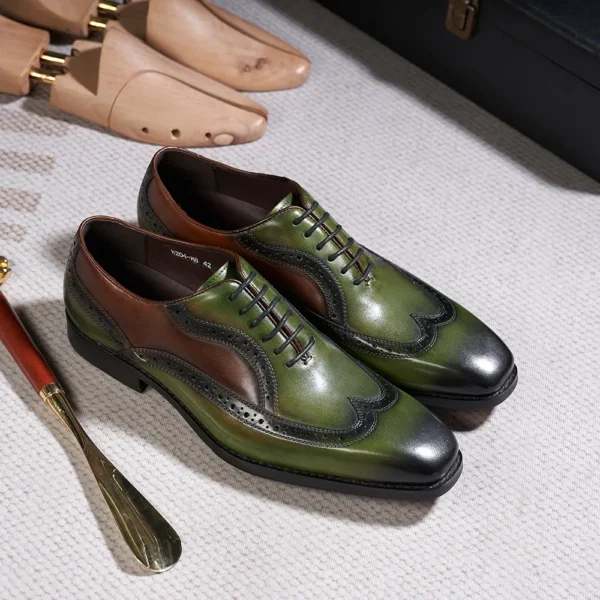VenetianElite™ Unrivaled Italian Brogue Oxfords – Waterproof Luxury Shoes 1