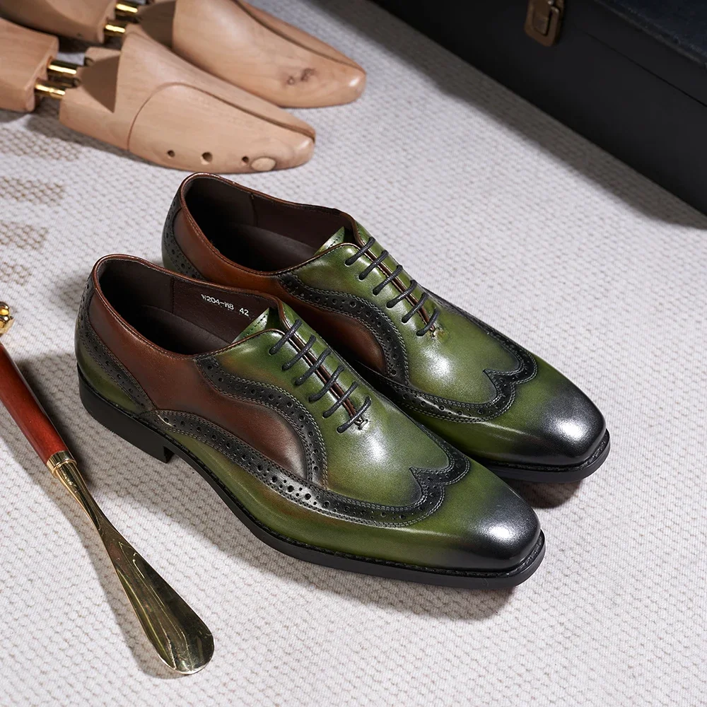 VenetianElite™ Unrivaled Italian Brogue Oxfords – Waterproof Luxury Shoes 1