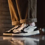 UrbanSlice™ Men’s Bold Spliced Black & White Leather Low-Top Sneakers 3