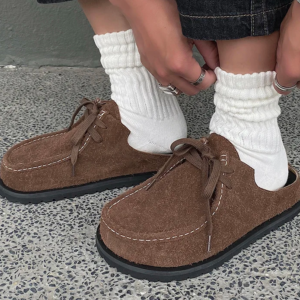 Original SUEDERA™ Retro Cow Suede Plush Mules – Unisex Summer Suede Slippers