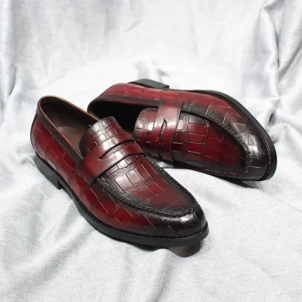GatorCraft™ Handmade Alligator Penny Loafers – Slip-On Luxury for Any Occasion 1