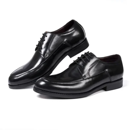 ItalianCraft™ Men’s Handmade Genuine Leather Derby Shoes – Waterproof Business Formal 1
