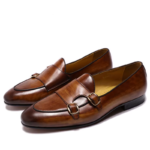 Genuine Men's Handmade Leather Monk Strap Loafers | RegalStride™ 7