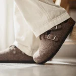 5-Star Premium Men’s Wool Felt Mules – Vintage Slip-On Cork-Sole Loafers 4