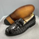 BrandDesign™ Luxury Alligator-Print Penny Loafers – Waterproof Cowhide Slip-Ons 4