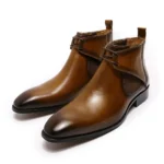 Ultimate UrbanForge™ Hand-Painted Leather Chelsea Lace-Up Boots – Waterproof Men’s Street Style 3