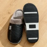 CozyStep™ Comfortable Waterproof PU Leather Winter Slippers – Big Sizes 6