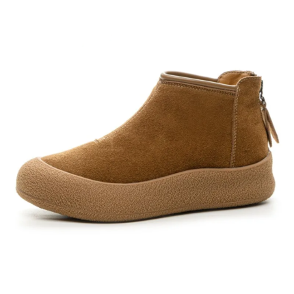 FROSTINE™ Women’s Split Leather Snow Boots – Short Faux-Fur Winter Ankle Boots (Sizes 35–43)
