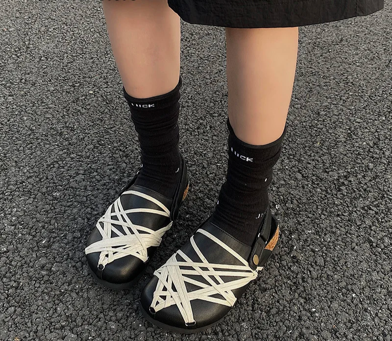 Original Dark Cross-Tie Leather Mules™ – Men’s Summer Sandals 4