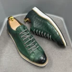Men’s European CrocPrint Luxury Lace-Up Oxfords | Comfortable Casual Shoes for Spring & Autumn 5