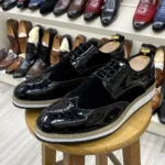 BritanniaElite™ Men’s Wingtip Brogue Oxfords | Waterproof Patent & Suede Loafers 3