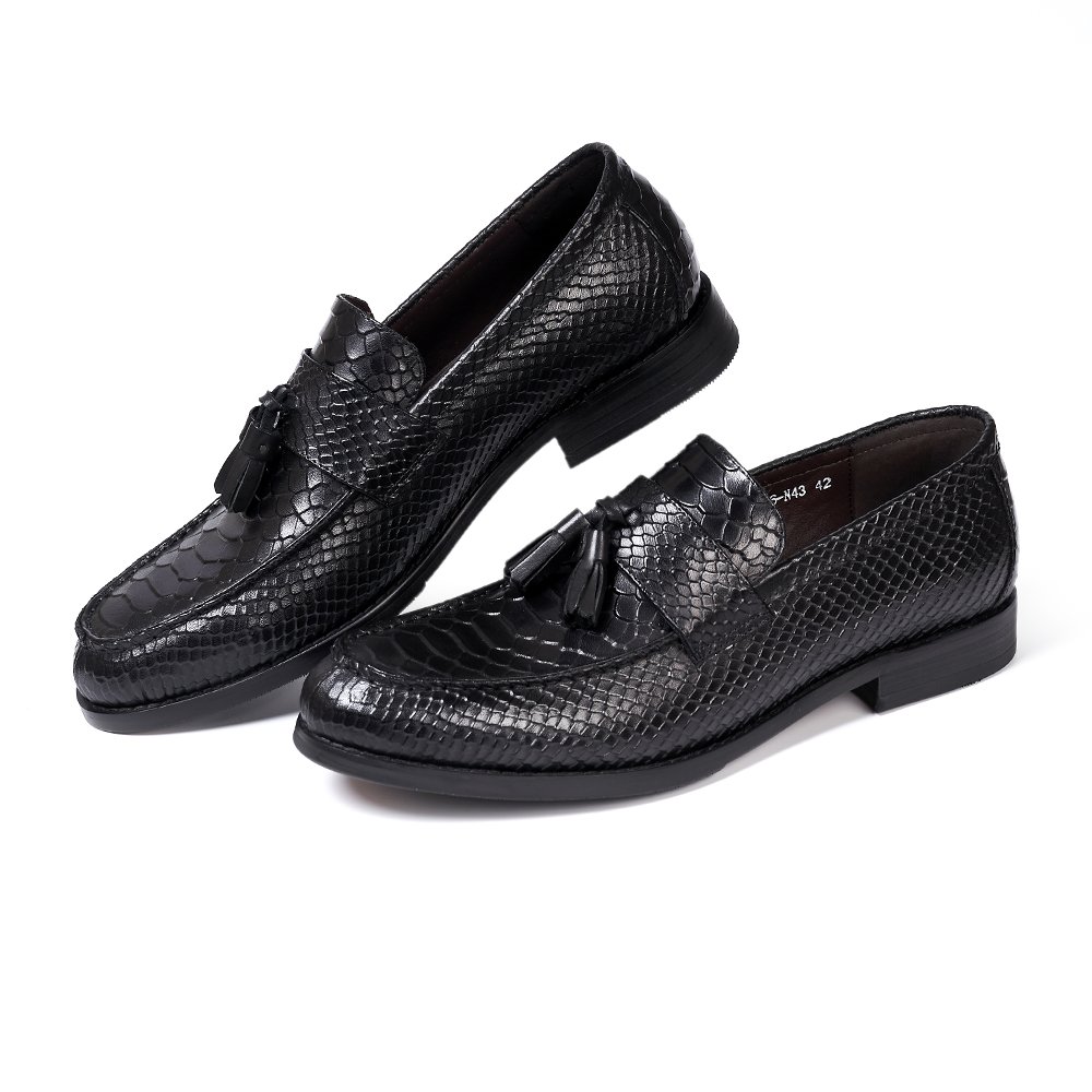 SerpentTassel™ Men’s Snake‑Print Tassel Loafers | Genuine Waterproof Leather Slip‑Ons 15