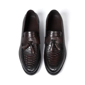 SerpentTassel™ Men’s Snake‑Print Tassel Loafers | Genuine Waterproof Leather Slip‑Ons 5