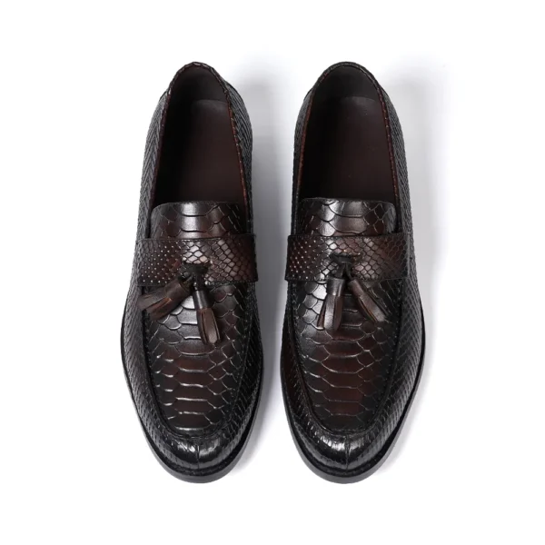 SerpentTassel™ Men’s Snake‑Print Tassel Loafers | Genuine Waterproof Leather Slip‑Ons 5