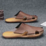 LEGATIOR™ Roman Split-Leather Sandals – Big-Size Men’s Outdoor Walking Footwear (Sizes 46 & 48) 5