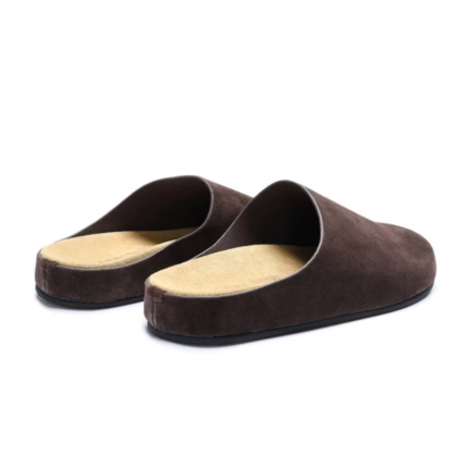 Unisex Summer Cow Suede Birken Slippers – Outdoor Slip-On Sandals with Full Grain Leather Insole 2