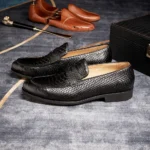 SerpentLuxe™ Premium Snake-Embossed Monk Loafers – Waterproof Slip‑On Dress Shoes 3