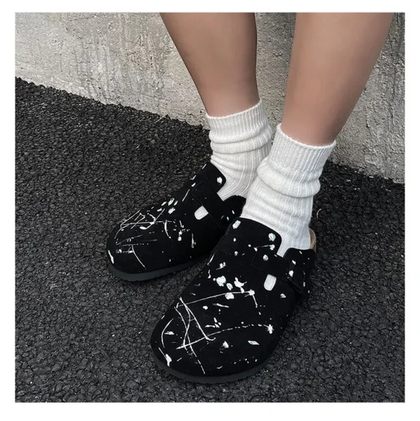 ARTISHADE™ Graffiti Cow Suede Birken-Style Sandals – Unisex Summer Slippers 13