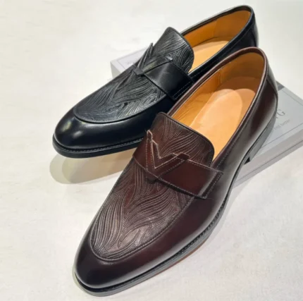 MonarchEdge™ Men’s Croc-Print Monk Strap Loafers | Waterproof Luxury Slip-Ons 5