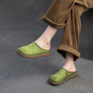 WOMADIA™ Retro Handmade Genuine Leather Summer Mules 5