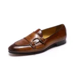 Genuine Men's Handmade Leather Monk Strap Loafers | RegalStride™ 17