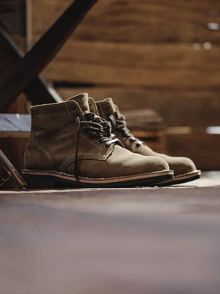 EscapeForge™ Men’s Vintage Yellow Desert Combat Boots – Retro Ankle Outdoor Footwear 3