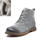 ASHMONT™ Retro British Suede Ankle Boots – Genuine Leather Fur-Lined Booties for Women 13