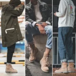 2025 Yellow Suede Men Hunter Boots | Breathable Winter Desert Boots with Platform Sole 4