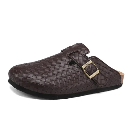 COVARO™ Unisex Adjustable Cork Leather Slippers – Summer Toe-Cover Slides 2