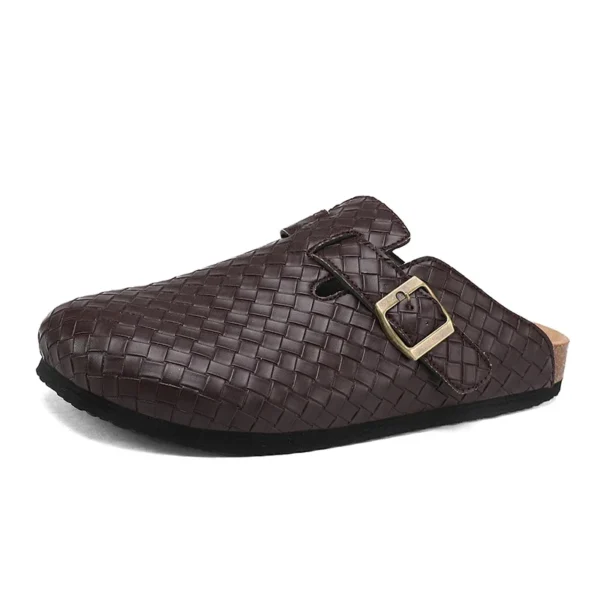 COVARO™ Unisex Adjustable Cork Leather Slippers – Summer Toe-Cover Slides 2