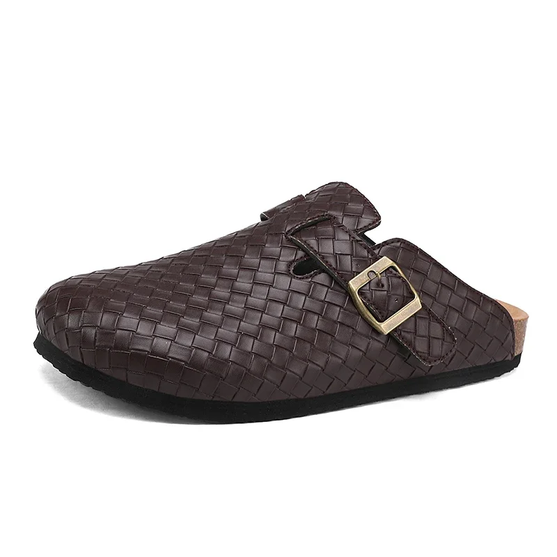 COVARO™ Unisex Adjustable Cork Leather Slippers – Summer Toe-Cover Slides 2