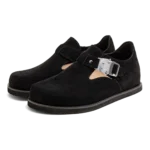 5-Star Ultimate Cozy Black Suede Mules for Men – Warm Slip-On Casual Loafers 4