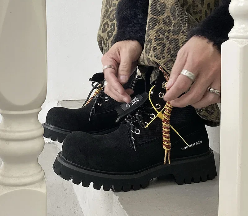Winter Suede Leather Mating Boots™ – British-Style Ankle Desert Boots for Winter Comfort 3