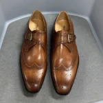 Luxury Wingtip monk strap brogue oxfords | ImperialCraft™ 100% Hand-polished genuine cow leather Shoes 5