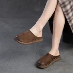 WOMADIA™ Retro Handmade Genuine Leather Summer Mules 4