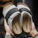 5-Star CorkNova™ Ultimate Retro Color-Block Cork Mules – Men’s Adjustable Summer Slide-On Sandals 2