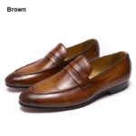 Men’s Genuine Leather Penny Loafers | NobleStride™ Casual Dress Shoes Black Shoes for Men 11