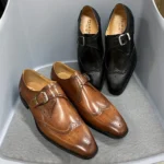 Luxury Wingtip monk strap brogue oxfords | ImperialCraft™ 100% Hand-polished genuine cow leather Shoes 3