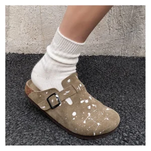 ARTISHADE™ Graffiti Cow Suede Birken-Style Sandals – Unisex Summer Slippers 10