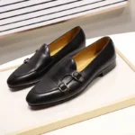 Genuine Men's Handmade Leather Monk Strap Loafers | RegalStride™ 4
