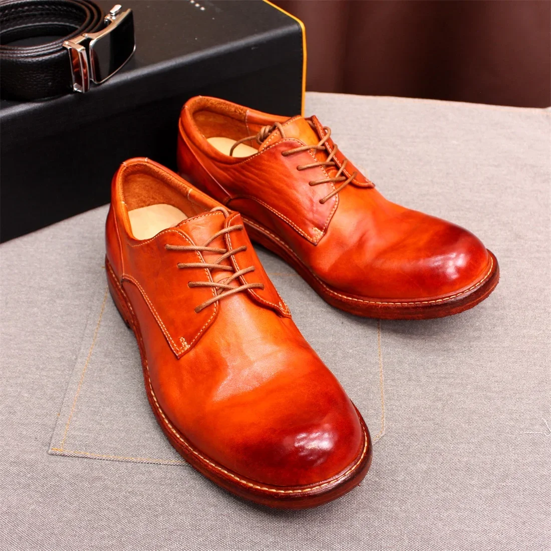 Top 5 Handmade Goodyear Derby Shoes for Men – RegalStitch™ Soft Calf Leather Formal & Casual 4