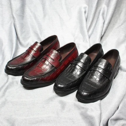 GatorCraft™ Handmade Alligator Penny Loafers – Slip-On Luxury for Any Occasion 2